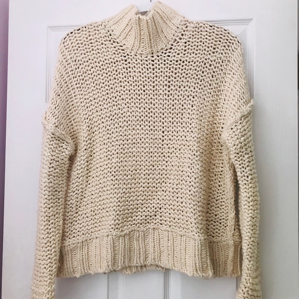 Free People Chunky Mock Neck Sweater